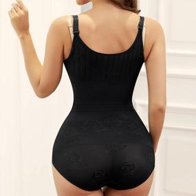 img 3 attached to Women'S Bodysuit Shapewear With Tummy Control, Backless Design, Thigh & Waist Slimming - JOYSHAPER Body Shaper Tops