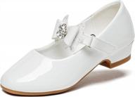 low heel toddler girls mary janes ballet flats - ideal for weddings, parties and dressy occasions logo