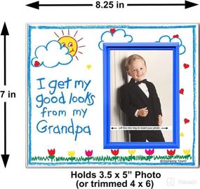 img 1 attached to 📸 Grandpa's Picture Frame: 'Inherited Good Looks' - Classic Crayola, Adorable Frame, 8.25 x 7", Fits 3.5 x 5" Photo, Conveniently Mailable