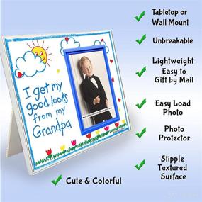 img 3 attached to 📸 Grandpa's Picture Frame: 'Inherited Good Looks' - Classic Crayola, Adorable Frame, 8.25 x 7", Fits 3.5 x 5" Photo, Conveniently Mailable