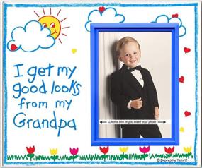 img 4 attached to 📸 Grandpa's Picture Frame: 'Inherited Good Looks' - Classic Crayola, Adorable Frame, 8.25 x 7", Fits 3.5 x 5" Photo, Conveniently Mailable