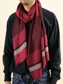 img 2 attached to Bamboo Soft Comfort Men's Scarves by Runtlly - Luxurious Accessories for Unmatched Comfort