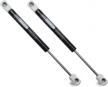 pair of beneges gas charged lift supports with 25 lb/111 n force per prop, 50 lb/222 n force per set, and 10 inch extended length - strong struts, shocks, and dampers for universal use (model 4057) logo