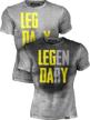 legendary men's cotton t-shirts & tank tops - actizio sweat activated funny & motivational workout leg day logo