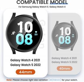 img 3 attached to Complete Protection Set For Samsung Galaxy Watch 5/4 - 2+2 Pack Goton Screen Protector And Case For 44Mm - Hard Bumper Shell And Anti-Fog Tempered Glass Film Included