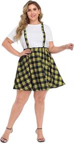 img 3 attached to Women's Clothing - Skirts HDE Elastic Overall Pinafore Suspender