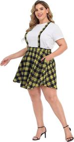 img 1 attached to Women's Clothing - Skirts HDE Elastic Overall Pinafore Suspender