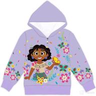 👧 aovclkid little girls hoodie zip toddler sweatshirt kids coat cartoon jacket outwear: stylish and comfortable outerwear for young fashionistas logo