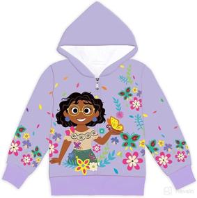 img 4 attached to 👧 AOVCLKID Little Girls Hoodie Zip Toddler Sweatshirt Kids Coat Cartoon Jacket Outwear: Stylish and Comfortable Outerwear for Young Fashionistas