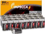 🔋 impecca platinum series 9 volt batteries - high performance, long lasting (24-pack) логотип