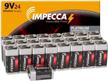 🔋 impecca platinum series 9 volt batteries - high performance, long lasting (24-pack) logo