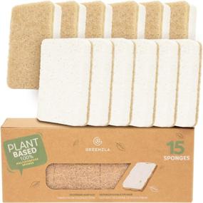 img 4 attached to 🌿 Greenzla Eco-Friendly Kitchen Sponges 15 Pack - Natural Hemp/Sisal Biodegradable Cleaning Dish Sponge for Sustainable Living