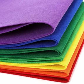 img 1 attached to Get Creative With ZAIONE Felt Fabric Sheets: 7 Stiff Rolls In Assorted Rainbow Colors - Ideal For Your Craftwork, Sewing And Patchwork Projects