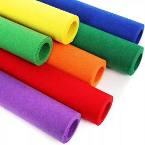 img 3 attached to Get Creative With ZAIONE Felt Fabric Sheets: 7 Stiff Rolls In Assorted Rainbow Colors - Ideal For Your Craftwork, Sewing And Patchwork Projects