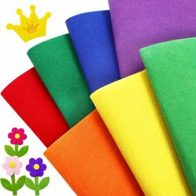 img 2 attached to Get Creative With ZAIONE Felt Fabric Sheets: 7 Stiff Rolls In Assorted Rainbow Colors - Ideal For Your Craftwork, Sewing And Patchwork Projects