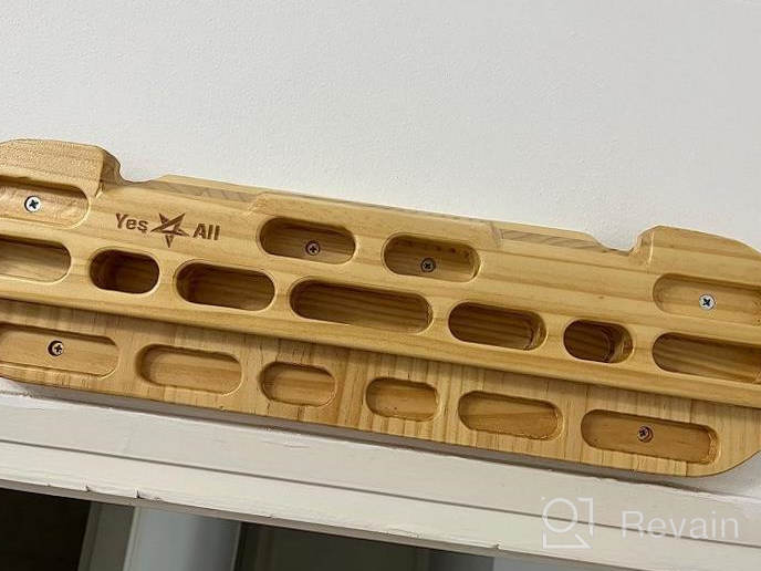 img 1 attached to Enhance Your Grip And Climbing Skills With The Yes4All Wooden Hang Board For Doorways review by Craig Pham