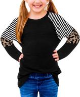 besserbay fashion leopard striped sleeve girls' clothing via tops, tees & blouses logo