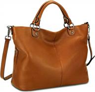 soft genuine leather tote bag for women by kattee - top satchel handbags and purses logo