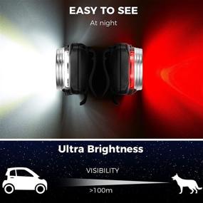 img 1 attached to 🐶 Enhance Visibility with 2 Pieces Rechargeable LED Dog Collar Light - Waterproof Clip-on Safety Lights for Night Walking, Cycling, Running - 4 Light Modes: White & Red