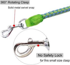 img 2 attached to Reflective Dog Leash With Padded Handle - 3/4/6/10 Foot Nylon Braided Rope Leash For Large And Medium Small Dogs - Walking Lead For Training - Green (6FT-1/3'') By Mycicy