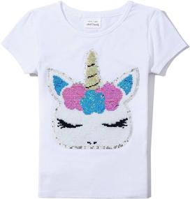 img 4 attached to HH Family Unicorn T Shirt for Girls' Birthday Celebration - Clothing in Tops, Tees & Blouses