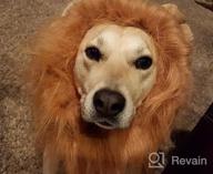 img 1 attached to Kyerivs Lion Mane For Dog - Large Medium With Ears Pet Lion Mane Costume Button Adjustable Holiday Photo Shoots Party Festival Occasion Light Brown review by Johnny Murphy