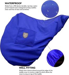 img 3 attached to Harrison Howard Blue Waterproof Fleece-Lined Saddle Cover with Premium Breathability