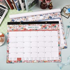 img 3 attached to Large 2023 Desk Calendar With Protective Corners - January To December 2023, 22'' X 17'', Thick Paper And Big Blocks For Easy Planning And Organization
