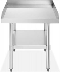 img 3 attached to GRIDMANN NSF 16-Gauge Stainless Steel 24"L X 30"W X 24"H Equipment Stand Grill Table With Undershelf For Commercial Restaurant Kitchen