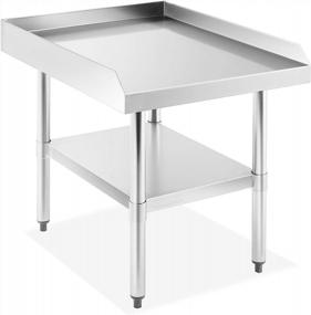 img 4 attached to GRIDMANN NSF 16-Gauge Stainless Steel 24"L X 30"W X 24"H Equipment Stand Grill Table With Undershelf For Commercial Restaurant Kitchen