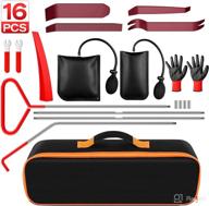 🔧 professional automotive car tool set: heylr car essential kit with long reach grabber, air wedge pump, non-marring wedge, gloves, multifunctional tool set for cars trucks (16pcs) logo