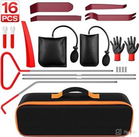 img 4 attached to 🔧 Professional Automotive Car Tool Set: HeyLR Car Essential Kit with Long Reach Grabber, Air Wedge Pump, Non-Marring Wedge, Gloves, Multifunctional Tool Set for Cars Trucks (16PCS)