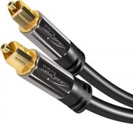cabledirect toslink optical audio cable - short 3ft fiber optic cable for soundbars and home theater systems logo
