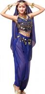 astage women`s belly dance carnival costume set all accesorries logo