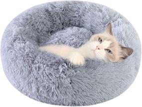 img 4 attached to Donut Cuddler Cat Beds Comfortable Cats