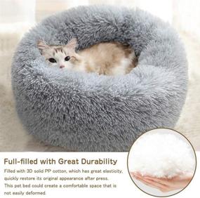 img 2 attached to Donut Cuddler Cat Beds Comfortable Cats