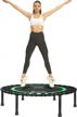darchen 350lbs rebounder mini trampoline for adult, indoor small trampoline for exercise workout fitness, upgrade design bungee trampoline for safer quieter bounce [40 inches] logo