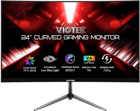 img 4 attached to Experience Superior Performance with Viotek NBV24CB2 - Frameless & 💻 Adaptive, 1920X1080, 75Hz, Blue Light Filter, Curved, Sync, Flicker-Free, HDMI & HD