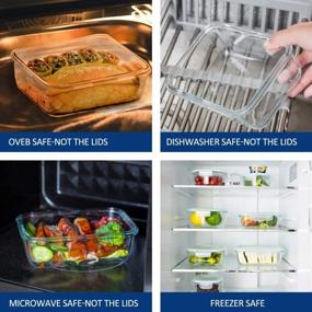 img 1 attached to Stay Fresh And Organized With Bayco'S Glass Storage Containers - 9 Sets Of Airtight Meal Prep Containers In Blue