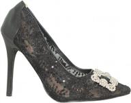 stylish velvet pumps with lace, rhinestone details for formal events & parties logo