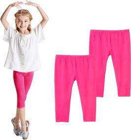 img 4 attached to Kids Bron Toddler Little Leggings Girls' Clothing ~ Leggings