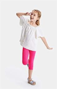 img 3 attached to Kids Bron Toddler Little Leggings Girls' Clothing ~ Leggings