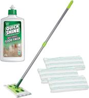 🌿 sustainable floor mop kit | quick shine with 3 mop pads & 1 floor finish 16oz | hardwood, luxury vinyl plank, tile, laminate | wet + dry use | perfect for applying finish efficiently | easy squirt, spread, done! logo