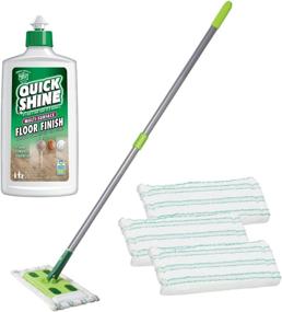 img 4 attached to 🌿 Sustainable Floor Mop Kit | Quick Shine with 3 Mop Pads & 1 Floor Finish 16oz | Hardwood, Luxury Vinyl Plank, Tile, Laminate | Wet + Dry Use | Perfect for Applying Finish Efficiently | Easy Squirt, Spread, Done!