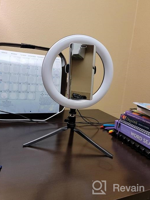 img 1 attached to 10'' LED Ring Light With Tripod Stand & Phone Holder For Live Streaming/Photography, Dimmable Selfie Makeup Video Recording Light With 3 Modes & 10 Brightness Levels review by Daniel Taylor