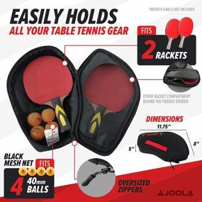 img 2 attached to Protect Your Ping Pong Paddle With JOOLA Vision Double Padded Case - Includes Ball Storage And Table Tennis Organizer