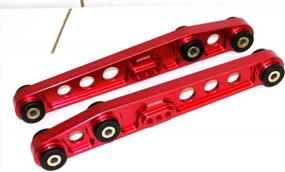 img 2 attached to Red Rear Lower Control Arms For 92-95 Honda Civic And 93-97 Honda Civic Del Sol By EMUSA