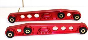 img 1 attached to Red Rear Lower Control Arms For 92-95 Honda Civic And 93-97 Honda Civic Del Sol By EMUSA