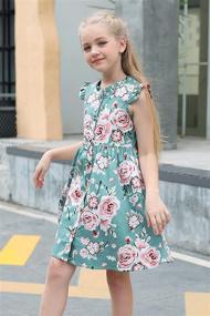 img 2 attached to ✨ GORGEOUS GORLYA Ruffle Vintage Pockets GOR1022: Chic Dresses for Girls