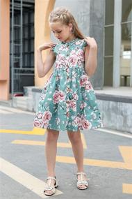 img 1 attached to ✨ GORGEOUS GORLYA Ruffle Vintage Pockets GOR1022: Chic Dresses for Girls